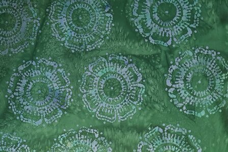 Cotton Flowers Batik Handmade Green