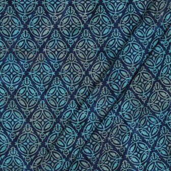 Cotton Ornament Batik Handmade Blue