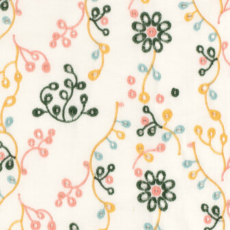 Cotton Embroidery Khaki