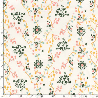 Cotton Embroidery Khaki