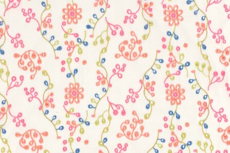 Cotton Embroidery Coral