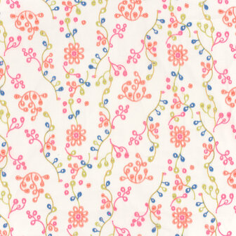 Cotton Embroidery Coral