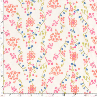 Cotton Embroidery Coral