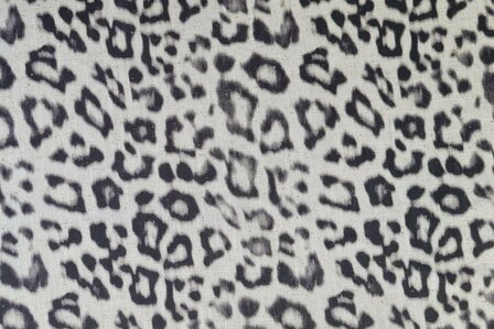 Viscose Linnen Slub Leopard Natural