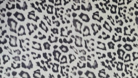 Viscose Linnen Slub Leopard Natural