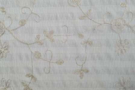 Crushed Golden Embroidery Off White