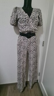 Viscose Linnen Slub Leopard Natural