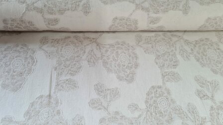Floral Linnen Jacquard Mousseline