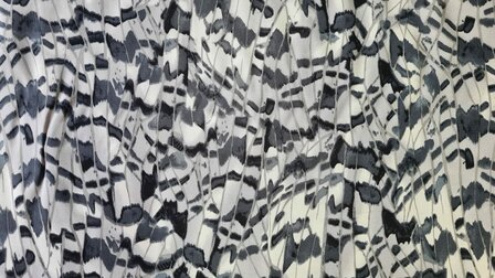 Viscose Satin Feathers Grey