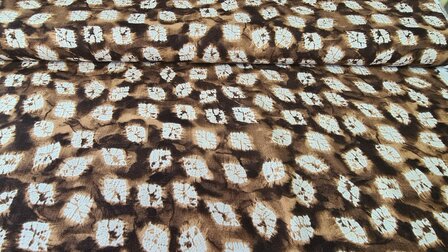 Viscose Stretch woven Cubes Camel