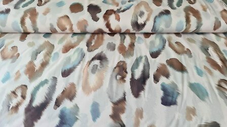 Viscose Stretch Leopard Beige