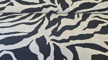 Viscose Crepe Zebra Black
