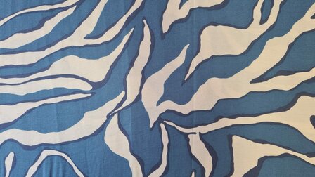 Viscose Crepe Zebra Blue