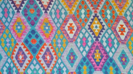 Viscose Digital Geometric Petrol