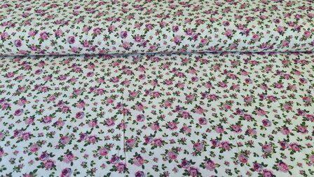 Viscose Milles Fleurs White/Pink