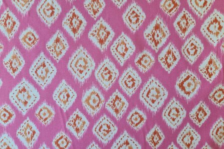 Viscose Ikat Pink