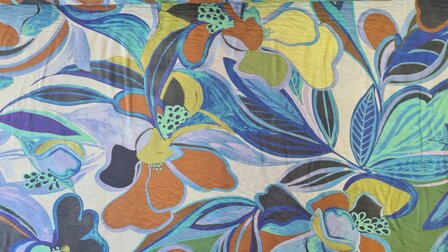 Viscose Crepe Tahiti Blue