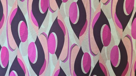 Viscose Crepe Graphic Cyclam