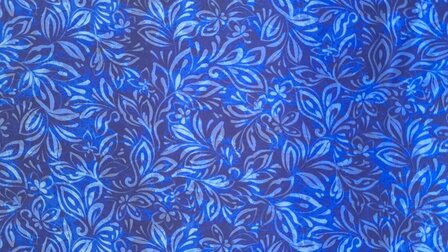 Viscose Digital Flowers Navy/Blue