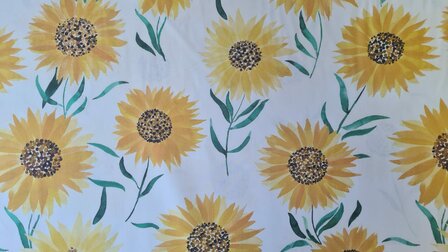 Fine Poplin Cotton Sunflowers Yellow