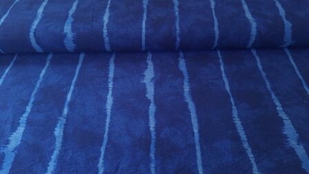 Viscose Crepe Stripes Royal