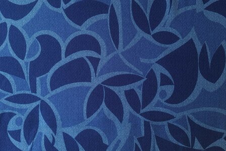 Viscose Crepe Abstract Royal