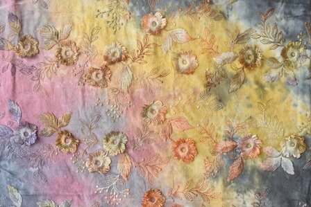 Cotton Embroidery Tie Dye Mauve