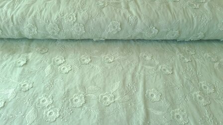 Cotton Embroidery Mint Green