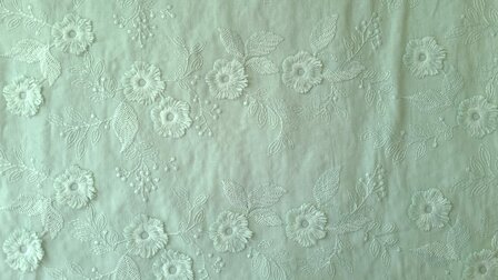 Cotton Embroidery Mint Green