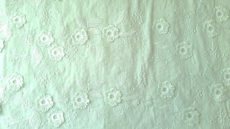 Cotton Embroidery Mint Green