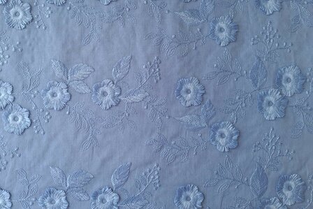 Cotton Embroidery Blue