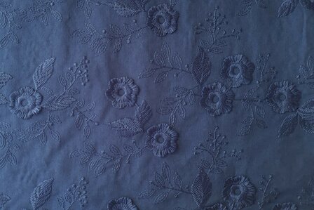 Cotton Embroidery Navy