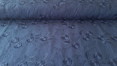 Cotton Embroidery Navy