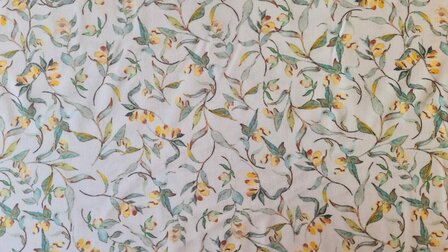 Viscose Digital Leaves Yellow/Green