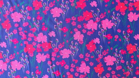 Viscose Digital Ecovero Flowers Carbon