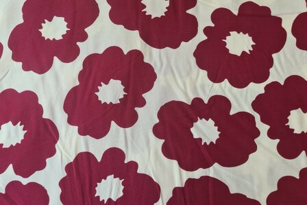 Viscose Flower Red