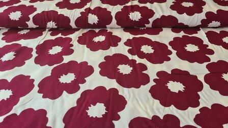 Viscose Flower Red