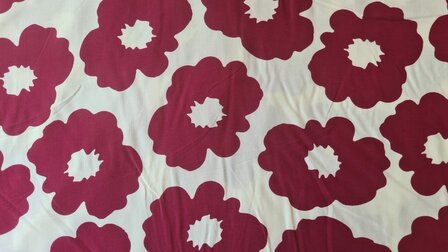 Viscose Flower Red