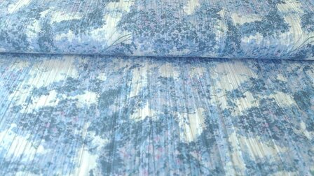 Cotton Crash Flowers Blue
