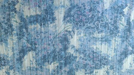 Cotton Crash Flowers Blue