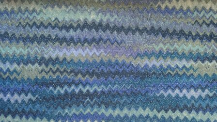 Knitted Lurex Stripes Blue