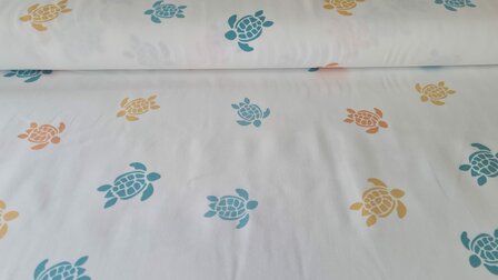 Cotton Jersey Turtles Off White