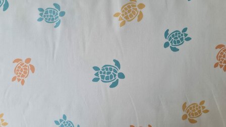 Cotton Jersey Turtles Off White