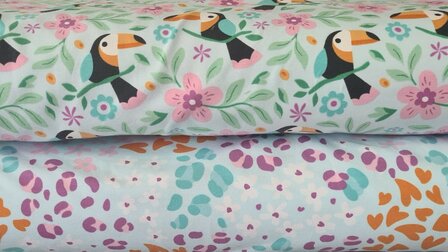 Cotton Jersey Toucan Light Blue