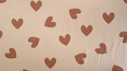 Cotton Jersey Hearts Old Ros&eacute;