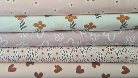 Cotton Jersey Flower Off White
