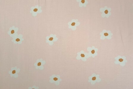 Cotton Jersey Flower Light Pink