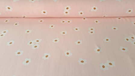 Cotton Jersey Flower Light Pink