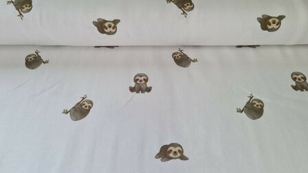 Cotton Jersey Sloth Off White