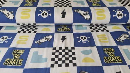 Cotton Jersey Skateboard Blue